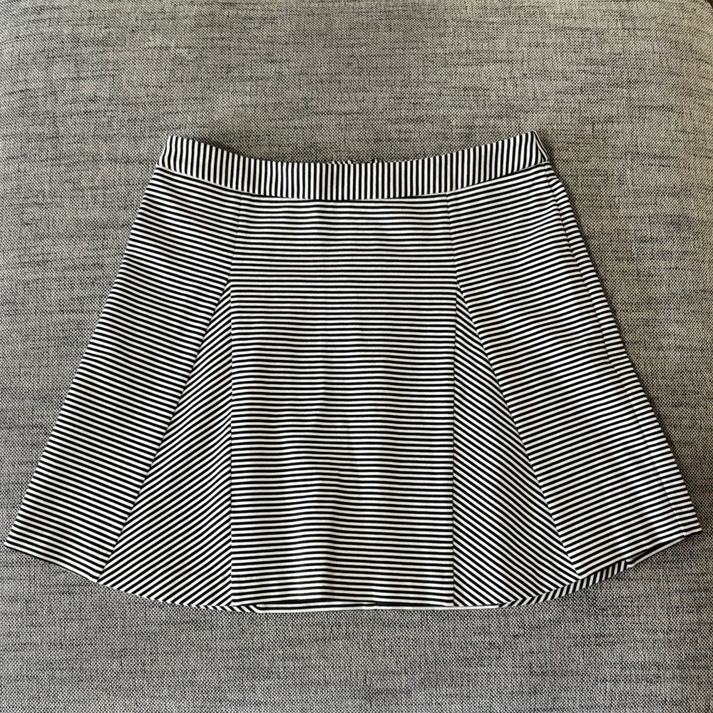 Michael Kors Black and White A-Line Skirt